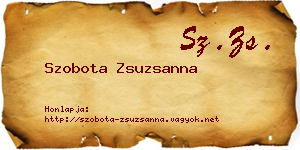 Szobota Zsuzsanna névjegykártya