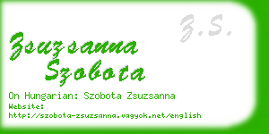 zsuzsanna szobota business card